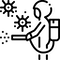 Logo representant le nettoyage par brumisation, one shot, désingection es surfaces - Nettoyage de la Covid-19